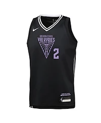 Nike Big Boys and Girls Kaitlyn Chen Eclipse Black Golden State Valkyries Explorer Edition Victory Player Jersey