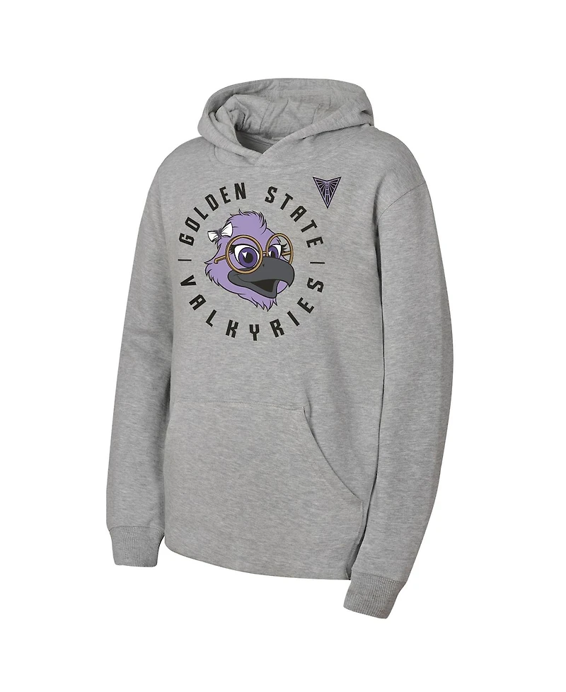 Outerstuff Big Boys and Girls Heather Gray Golden State Valkyries Mascot Hoodie