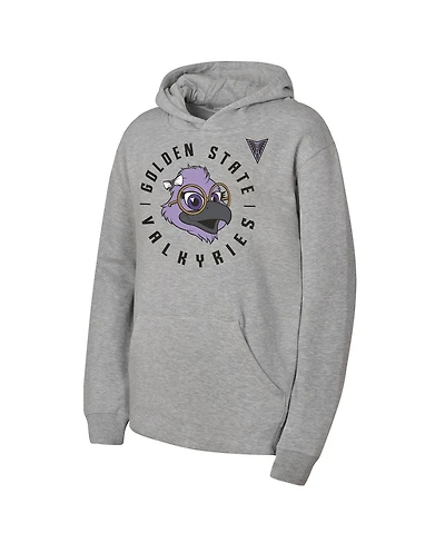 Outerstuff Big Boys and Girls Heather Gray Golden State Valkyries Mascot Hoodie