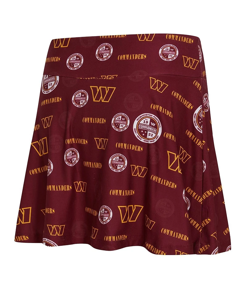 Concepts Sport Women's Burgundy Washington Commanders Mosaic Allover Print Skort