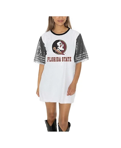 Gameday Couture Women's White Florida State Seminoles Full Sequin Jersey Dress