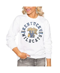 Gameday Couture Women's White Kentucky Wildcats Oversized Days Perfect Crew Sweatshirt