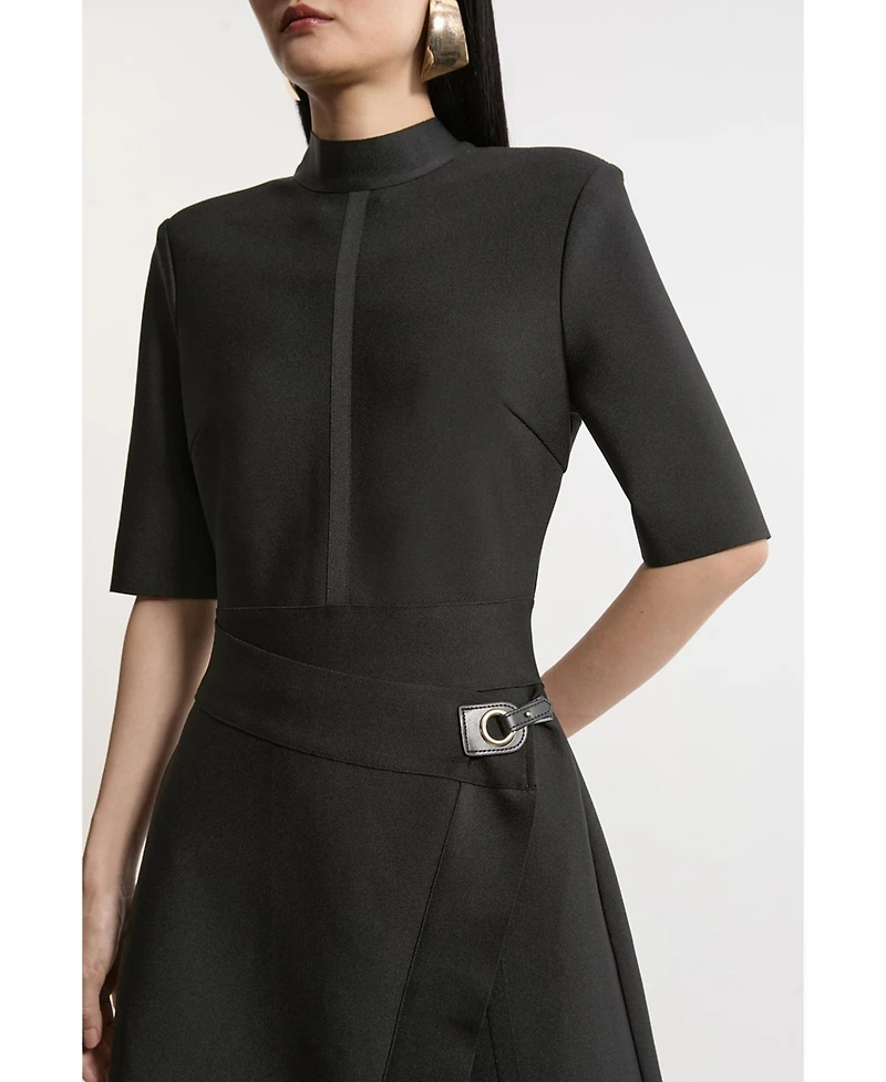 Karen Millen Asymmetric Knit Midi Dress