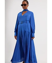 Georgette Mix Midi Dress
