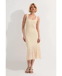 Karen Millen Women's Square Neck Knitted Flippy Dress