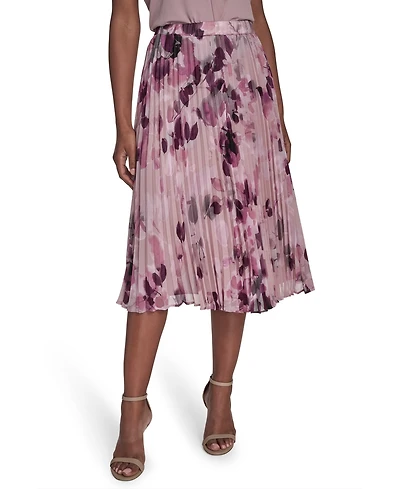 Calvin Klein Women's Printed Chiffon Midi Skirt