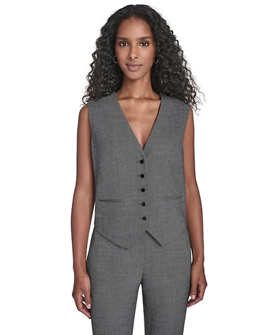 Calvin Klein Women's Collarless Sleeveless Vest