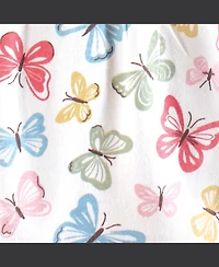 Touched by Nature Little Girls Natural Cotton Dresses Featuring Both Short and Long Sleeves