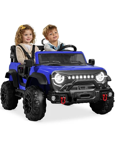 Best Choice Products Kids 24V 2-Seater Electric Ride-On Car Truck w/ Parent Control, Bluetooth, Led Lights
