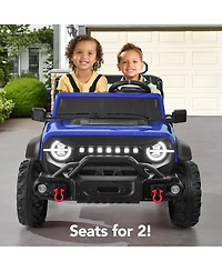 Best Choice Products Kids 24V 2-Seater Electric Ride-On Car Truck w/ Parent Control, Bluetooth, Led Lights