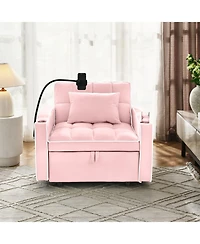 Streamdale Furniture Convertible Sleeper Chair Sofa Bed (Pink