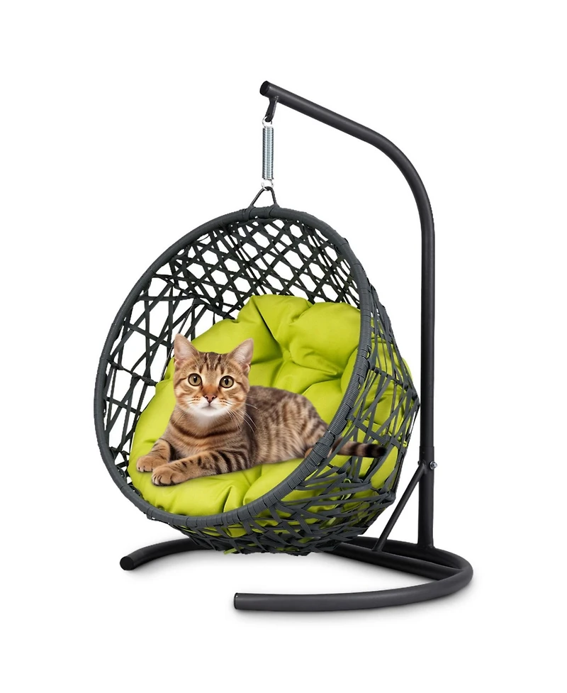 Streamdale Furniture Cat Swing Bed with Stand