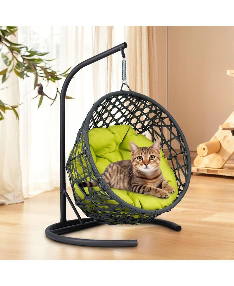 Streamdale Furniture Cat Swing Bed with Stand