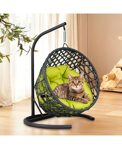 Streamdale Furniture Cat Swing Bed with Stand