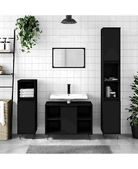 Boyel Living 23.6" Tall Modern Bathroom Cabinet with Open Shelves for Laundry Rooms or Washrooms