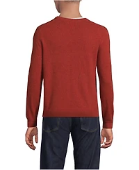 Lands' End Men's Fine Gauge Cashmere V-neck Sweater