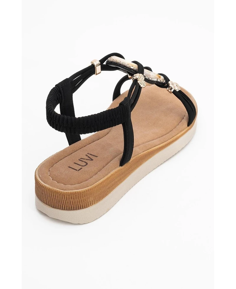 Prologue Shoes Junes Buckle-Embellished Sandal (Women)