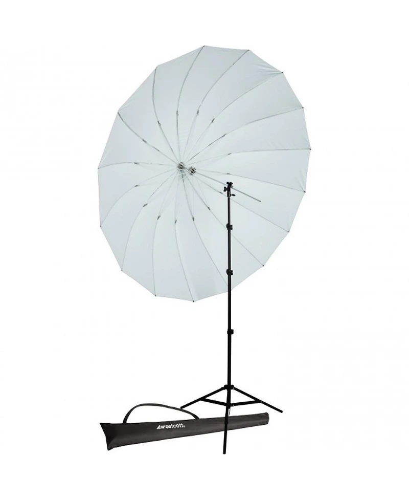Westcott 7 Feet Parabolic Umbrella, White/Black