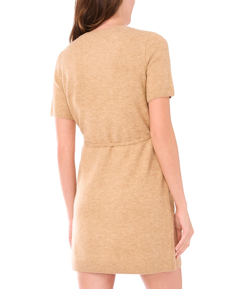 Msk Petite Short Sleeves Sweater Dress