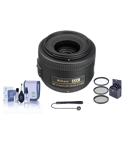 Nikon Nikon 35mm f/1.8G Af-s Dx Af Nikkor Lens - Bundlewith 52mm Filter Kit, Lens Cap Leash, ProfessionalLens Cleaning Kit