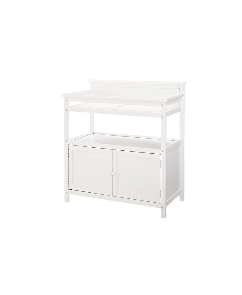 Westwood Design Emery Modern Style Wood Changer with Door/Pad in White