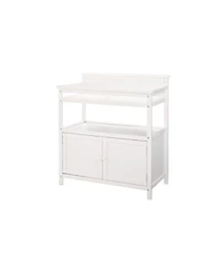 Westwood Design Emery Modern Style Wood Changer with Door/Pad in White
