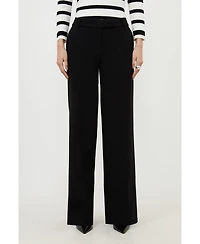 Karen Millen Women's Petite Tailored Straight Leg Pants