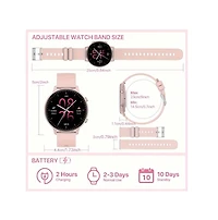 Ruxing Smart Smart Watch Gift For Women, 1.39-Inch Full Touch Screen, Smart Call Watch With Answer And Make Call For Ios And Android Phones, Message P