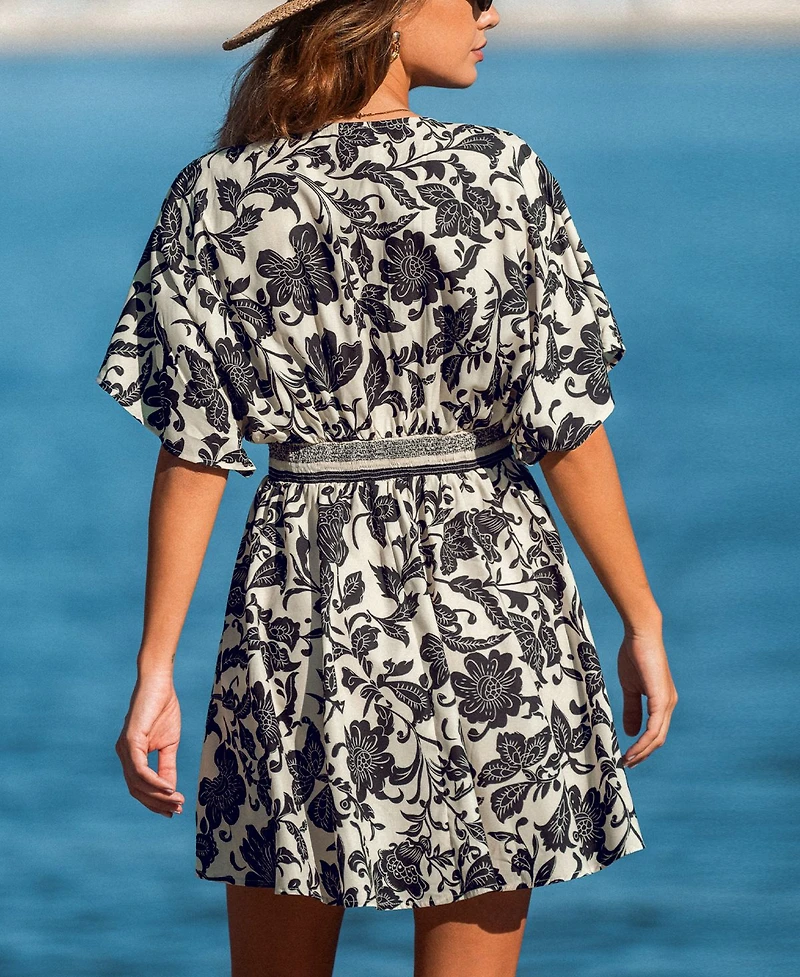 Cupshe Women's Break the Ice Floral Mini Beach Dress