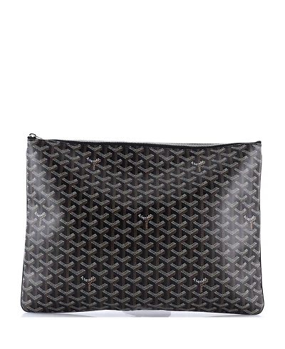 Pre-Owned Goyard Gm Senat Zip Pouch Coated Canvas