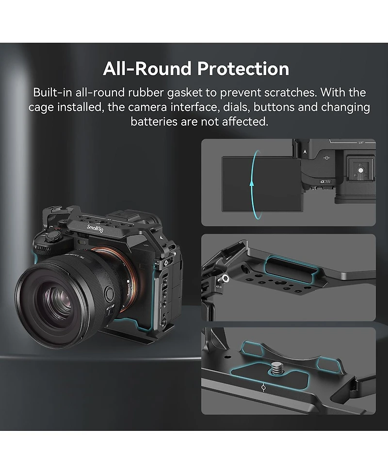SmallRig 3667B Full Camera Cage for Sony Alpha 7R V/7 Iv/7S Iii/1/7R Iv