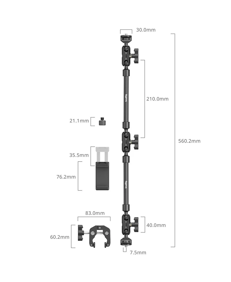 SmallRig Desktop Shooting Magic Arm with Crab Clamp Kit