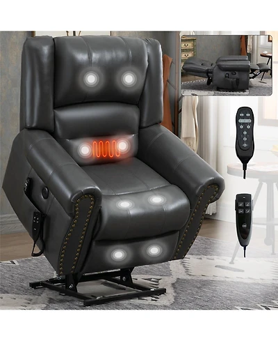 Clihome Power Lift Chair with Massage Function Heating System and Remote Control
