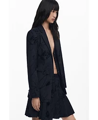 Desigual Women's Blazer with velvet details