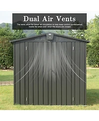 Clihome 4.2-ft x 6.5-ft Galvanized steel Storage Shed