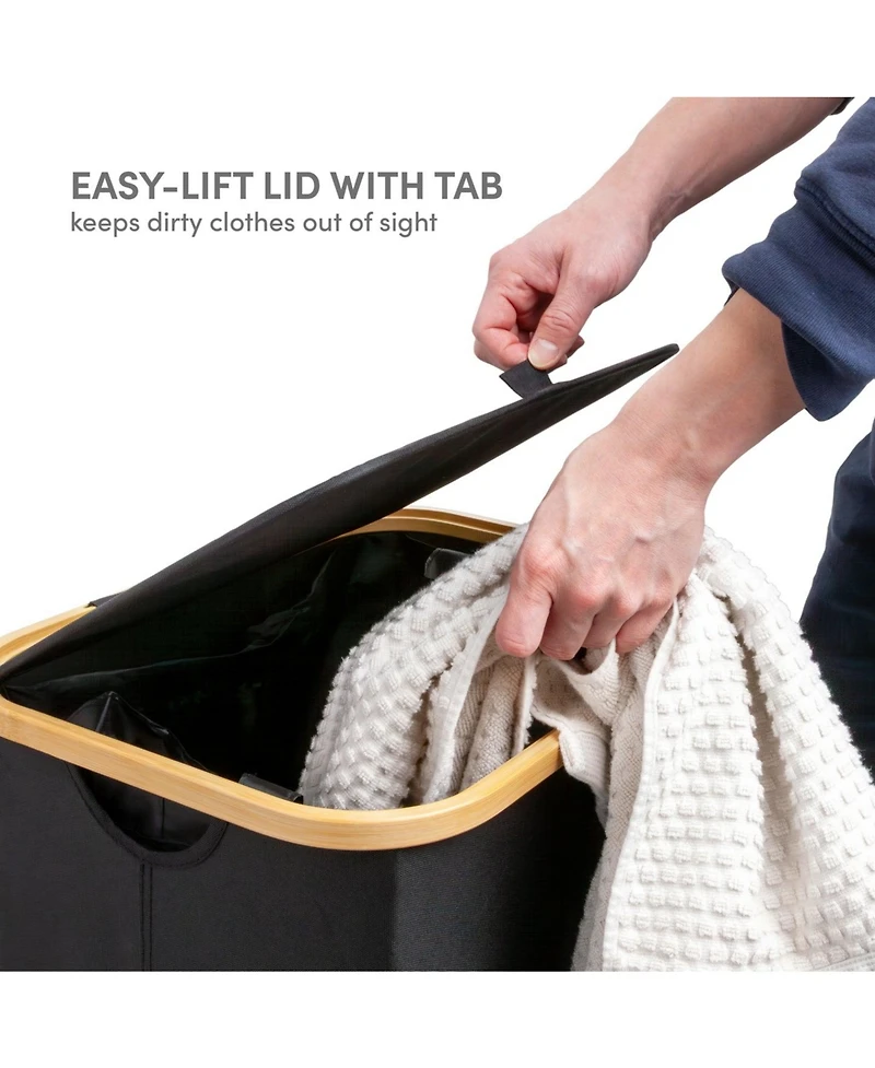 Qualiazero Single Hamper with Dual Sections