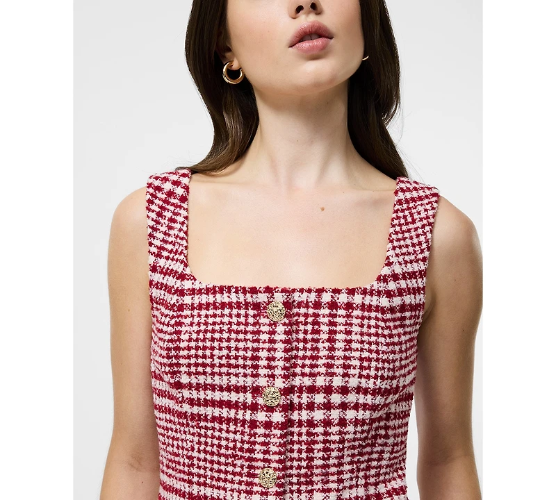 French Connection Women's Sqaure Neck Sleeveless Top