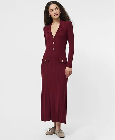French Connection Women's Crinkle Knit Midi Dress