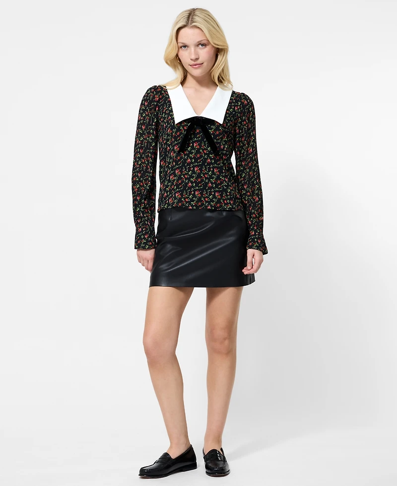 French Connection Women's Floral Print Collared Top