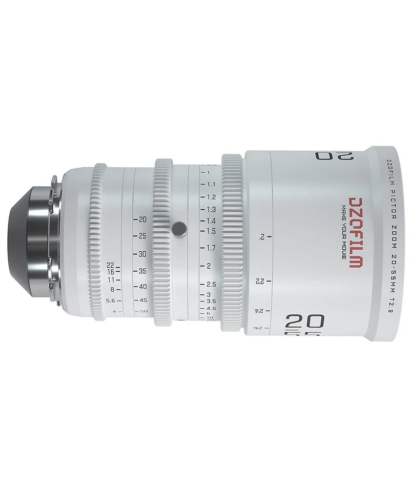 Dzofilm Pictor 20-55mm and 50-125mm T2.8 Super35 Parfocal Cine Lens Bundle for Pl Mount and Canon Ef, White