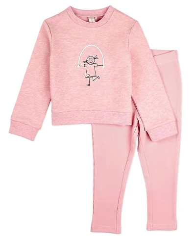 2 Piece Baby and Toddler Girls "Catch Me If You Can, I'm Jumping Rope" Legging Set