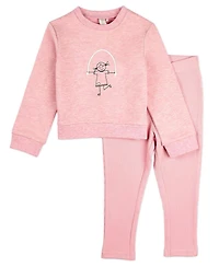2 Piece Baby and Toddler Girls "Catch Me If You Can, I'm Jumping Rope" Legging Set