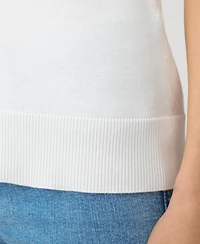 Cable & Gauge Women's Elbow Sleeve Crewneck Sweater