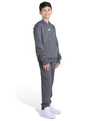 Adidas Big Boys Essential Small Logo Two Piece Fleece Hoodie and Joggers Set