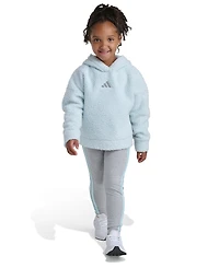 Adidas Toddler and Little Girls 2T-7 Two Piece Fleece Hoodie Leggings Set