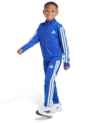 Adidas Toddler and Little Boys 2T-7 Two Piece Long Sleeve, Three Stripes Jacket Jogger Pant Set