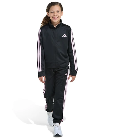 Adidas Big Girls S-xl Two Piece Event Tricot Full-Zip Jacket and Joggers Set