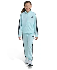Adidas Big Girls S-xl Two Piece Event Tricot Full-Zip Jacket and Joggers Set