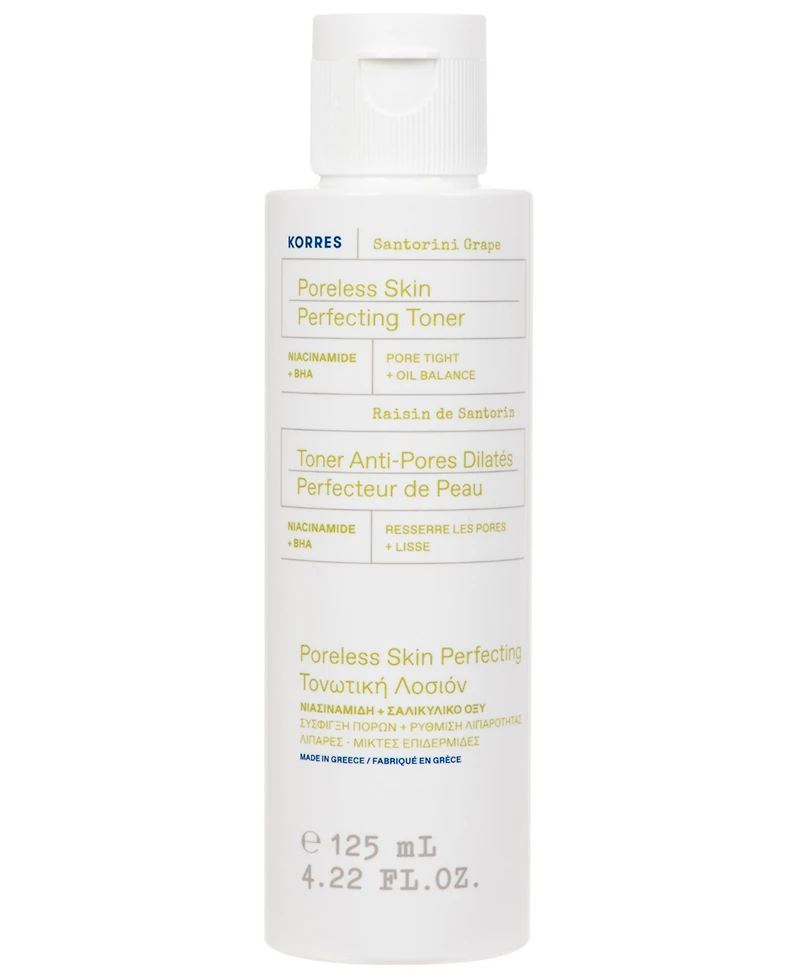 Korres Santorini Grape Poreless Skin Perfecting Toner, 4.23 oz.