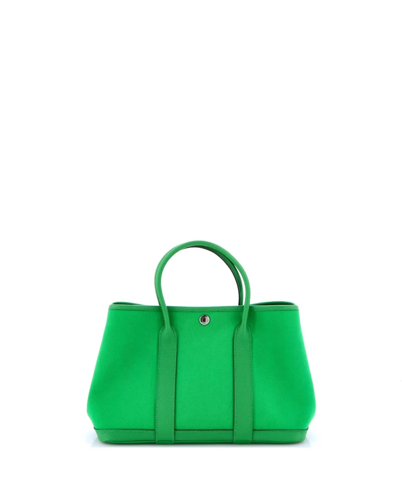 Pre-Owned Hermes 30 Garden Party Tote Toile and Leather